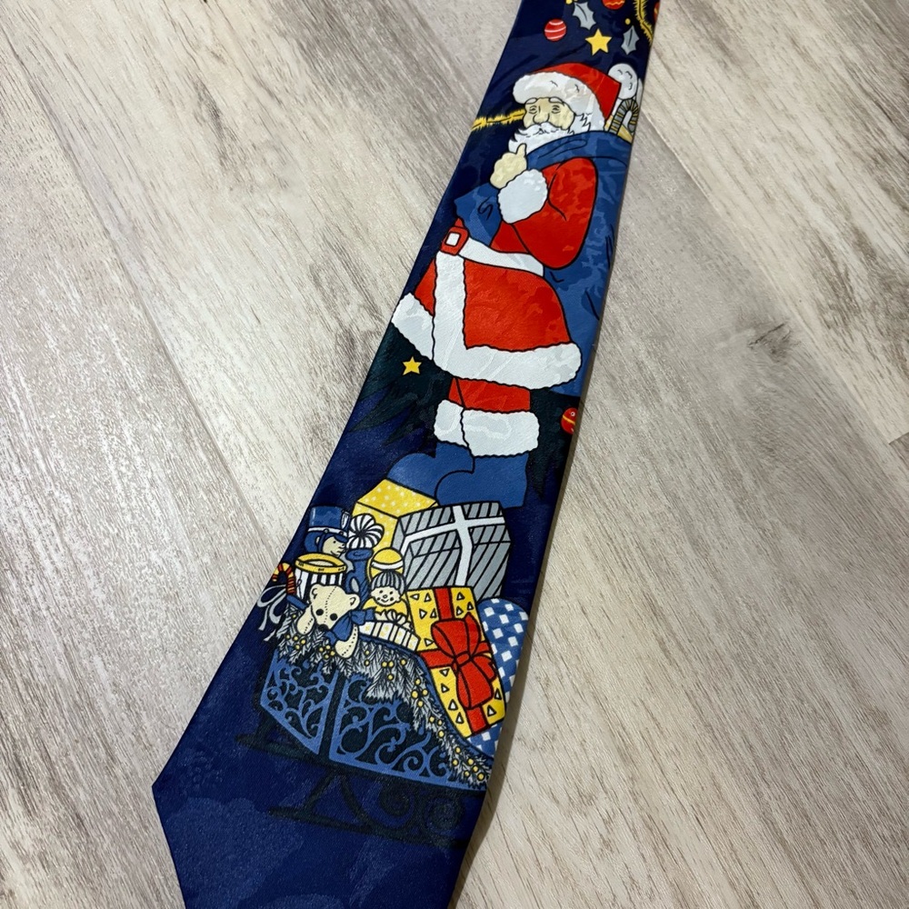 Dimoda Handmade Santa Claus Christmas Holiday Tie